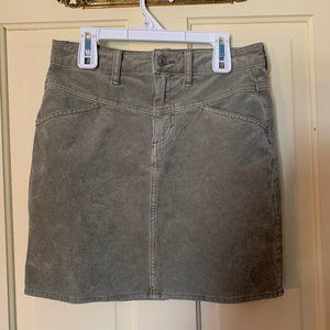 Green corduroy skirt